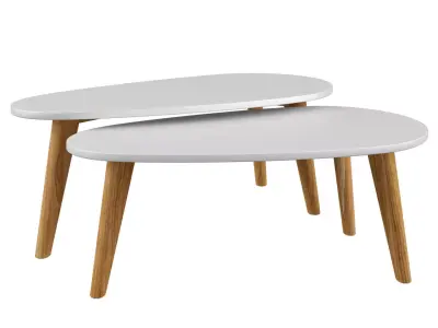 Table gigogne scandinave Nordic 3D model