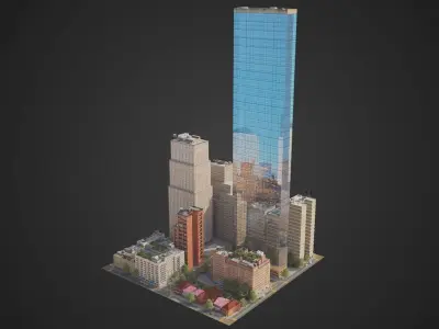 City District H11-R7 MAYA Low-poly 3D model