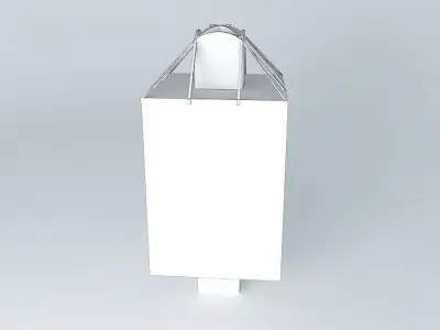 The Qube tall building with reflections in it Free 3D model