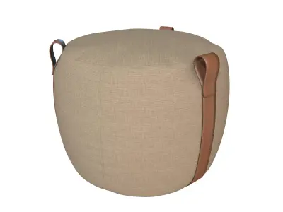  Lema Notch Pouf with Leather Handles 3D model