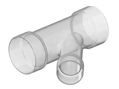 Transparent Plumbing Reducing Y Fitting 3D model