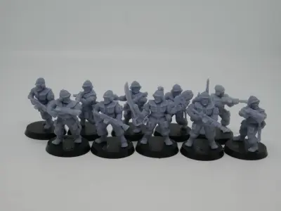 Hive-City Guard Infantry Squad 3D print model