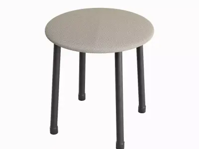 Steel Stool C 01 3D model
