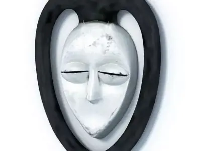 African Mask Gadget 3D model