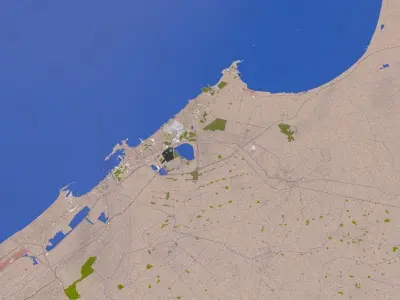 Alexandria City Egypt Low-poly 3D model