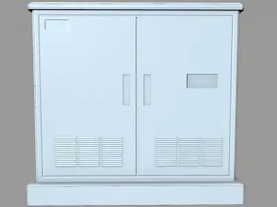 PBR Realistic Utilities Box Low-poly 3D model