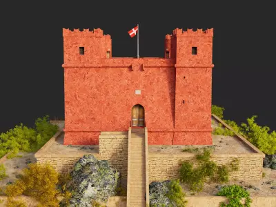Red Tower Malta 3D model