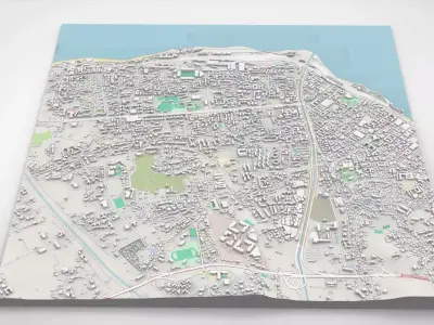 Cityscape Reggio Calabria Italy 3D model