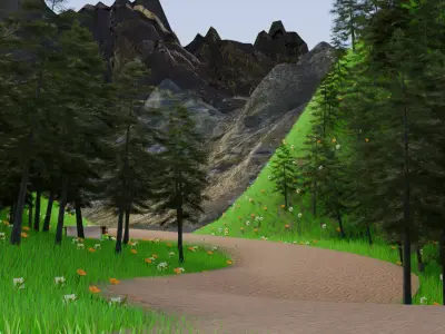 Magic wood Low-poly 3D model