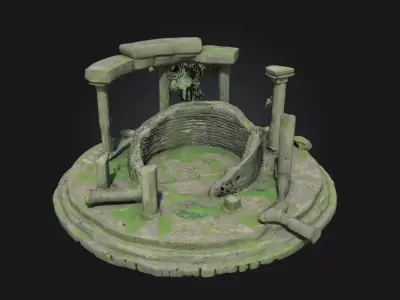 Ancient Ruins Circle  Echoes of a Lost Civilization 3D model