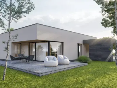 Modern house archicad sketchup model and Lumion 11 scene  3D model