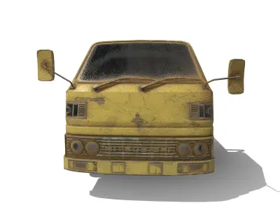 mitsubishi-colt-diesel truck with graffiti 3D model