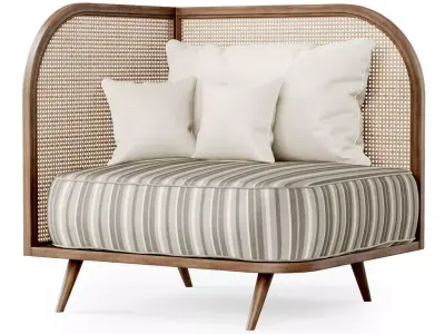 Corner restaurant lounge chair TV1  3D model