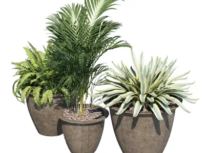 Fibreglass Norman Planter 3D model