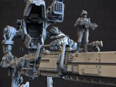 Titan Walker Poseable 100mm 3D print model