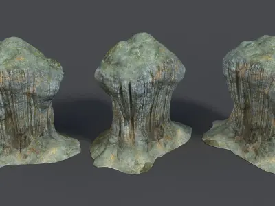 9 Modular Cave Bases - 250212 Low-poly 3D model
