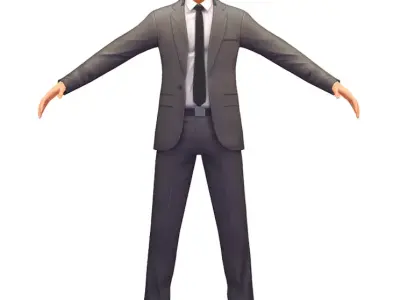 Cartoon Low Poly Style Avatar 009 Low-poly 3D model