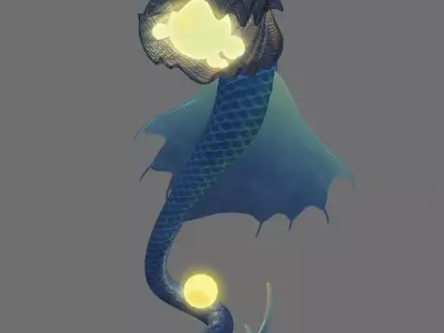 Game Model - Seabed - Shell Light 3D model