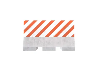 Road Barriers v1 009 Low-poly 3D model