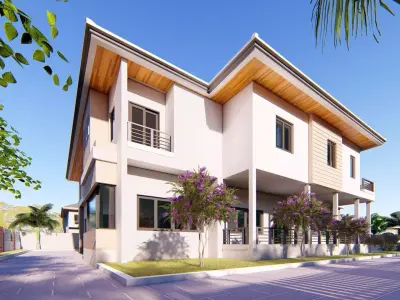 Villa C3 - 2d dwg lumion render - without 3d 3D model