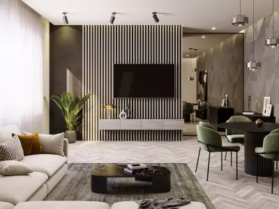 interior livingroom scene 07 3D model