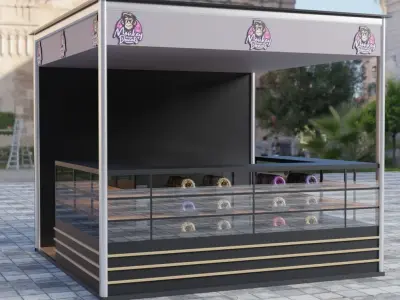 Donut Stand 3D model