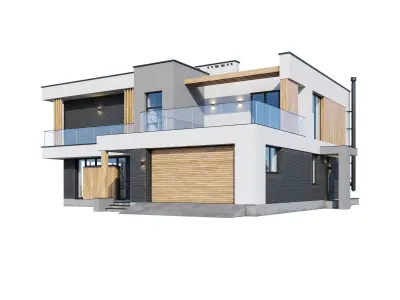 Modern house Max with BLENDER file 3D model