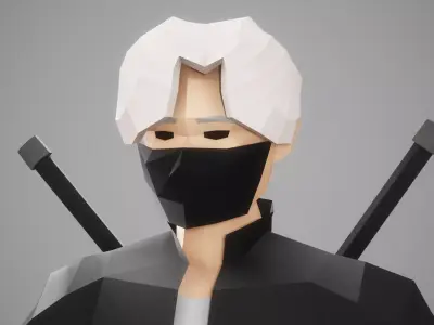 CYBERBOY - Low Poly Style Male Character Low-poly 3D model