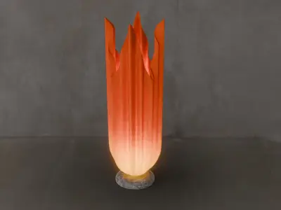 The Floor Lamp FIRE Low-poly 3D model