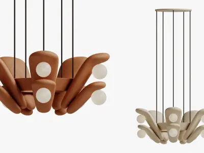 Clay Pendant Light 3D model