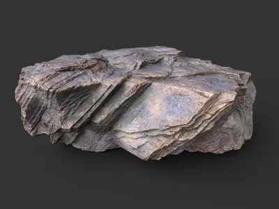 6 Realistic Rock Outcrops 3D Pack - 250702 Low-poly 3D model