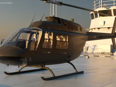  Bell 206 JetRanger Helicopter Italian Army Green 