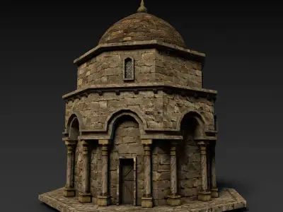 Small mosque Low-poly 3D model