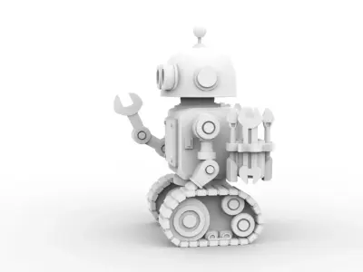 Cartoon Robot 3D Printable 3D print model