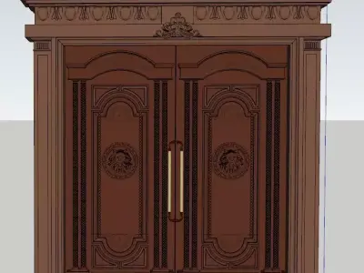 Classic Wood Door 3D model