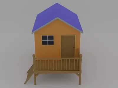 Small House Low-poly 3D model