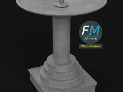 Stone fountain 3D model buy