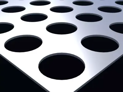 Perforated panel with 38 percent opening 25O70 3D model