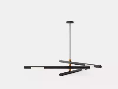 Hendrix Chandelier - Dark Bronze Low-poly 3D model