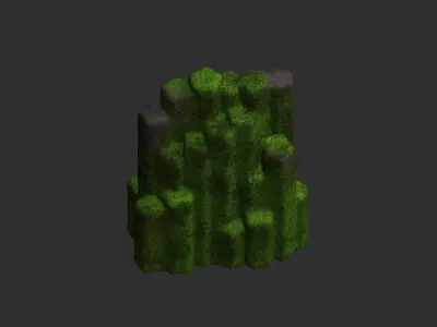 Cave Crystals - Moss 2 Low-poly 3D model