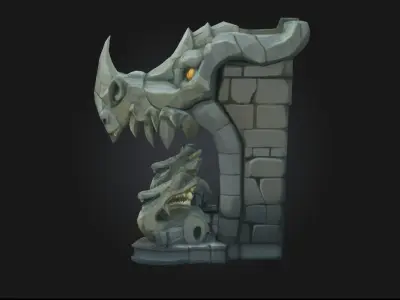 Dragon Gateway  Monumental Portal of Draconic Majesty 3D model