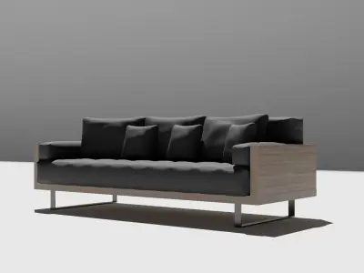 Modern minimalistic sofa 3d model  Free 3D model