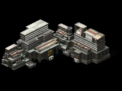 Future World - Residential Area 02 3D model