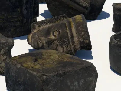 Debris Pack Low-poly 3D model