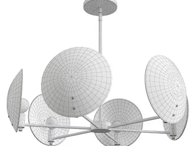 Mason 6-Light Glass Chandelier Low-poly 3D model