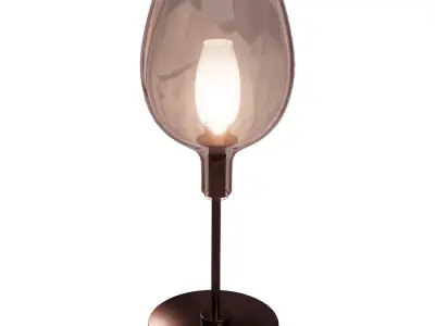 Modern Rose Glass Table Lamp Low-poly 3D model