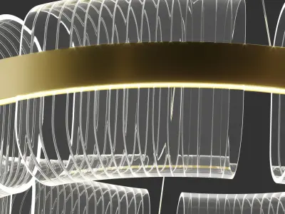 Bangle Rings Chandelier Low-poly 3D model