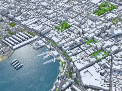 Niteroi Brazil Low-poly 3D model