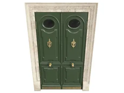 Entrance classic door 87 3D model