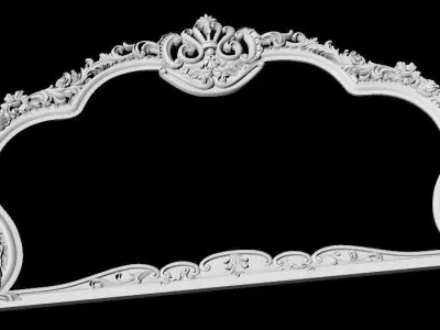 carved mirror 3D model
